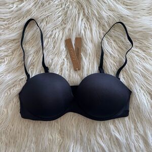 Skims Ultimate Push Up Strapless Bra Onyx Size 34C